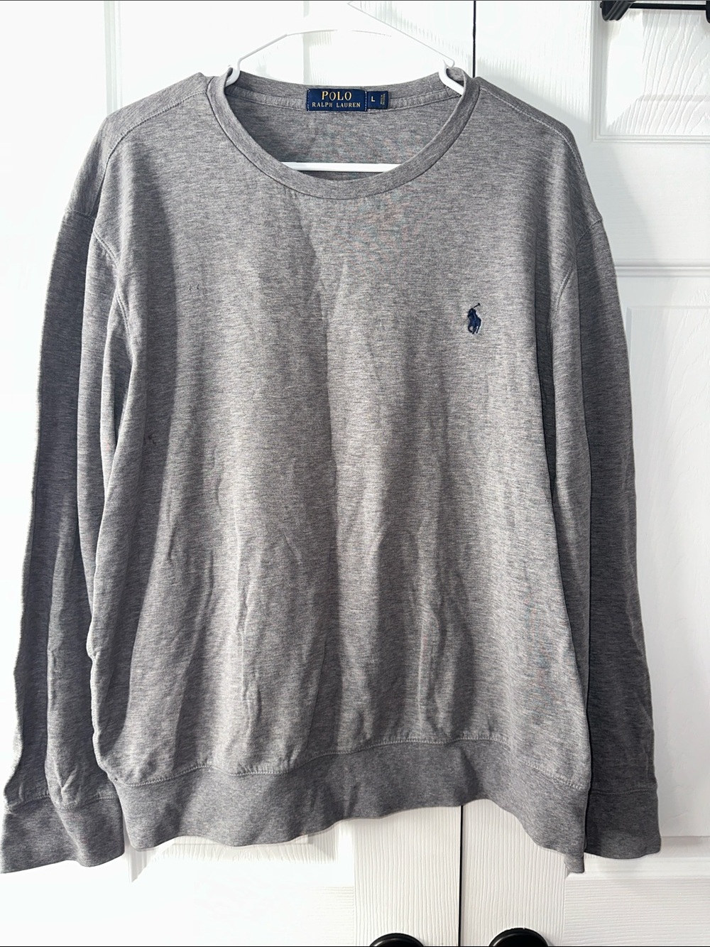 Polo by Ralph Lauren Gray Crewneck with Navy Pony Logo